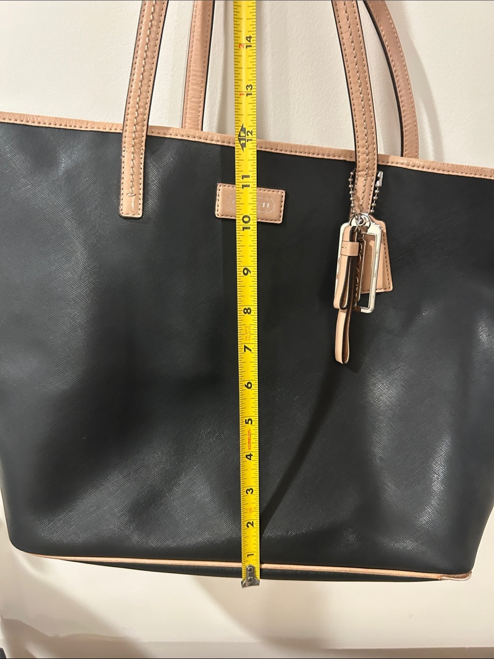 Coach Black City Tote with Beige Trim F24341 - Picture 8 of 9